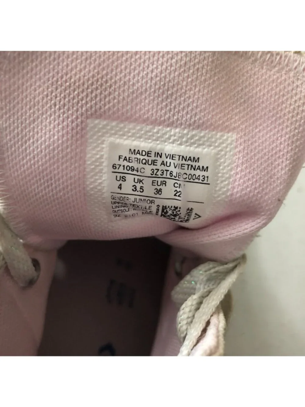 Converse Chuck Taylor All Star High GS 'My Wish' Sneakers White Hearts Girls 4